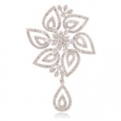 Beautifully Crafted Diamond Pendant Set with Matching Earrings in 18k gold with Certified Diamonds - PD1315P